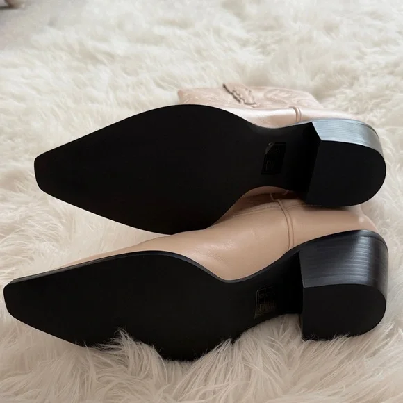 Jeffrey Campbell Cream Heeled Boots - Picture 7 of 11